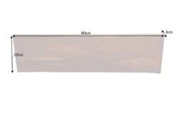 Massivholz Wandgarderobe MAMMUT 80cm braun Sheesham stone finish 6 Kleiderhaken