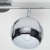 Moderne Deckenleuchte BUBBLE 105cm silber Chrom Pendelleuchte