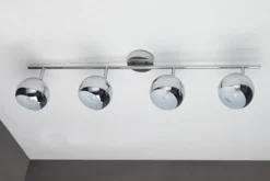 Moderne Deckenleuchte BUBBLE 105cm silber Chrom Pendelleuchte