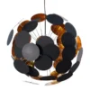 Moderne Design Hängeleuchte INFINITY HOME 70cm schwarz gold Pendelleuchte
