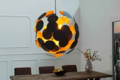Moderne Design Hängeleuchte INFINITY HOME 70cm schwarz gold Pendelleuchte