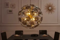 Moderne Design Hängeleuchte INFINITY HOME 65cm Glas gold Pendelleuchte