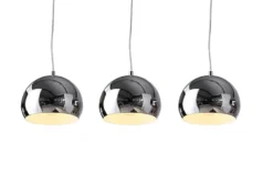 Moderne 3er Hängeleuchte CHROMAGON Chrom Kugelleuchte