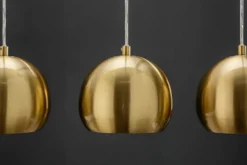 Moderne 3er Hängeleuchte GOLDEN BALL gold Hängelampe höhenverstellbar