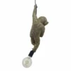 Moderne Hängelampe MONKEY 55cm gold Affen-Skulptur handmade
