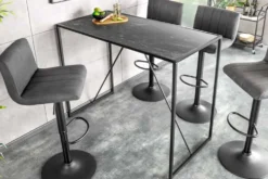 Moderner Bartisch SLIM LINE 120cm graphit Metall Tresen Stehtisch