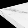 Moderner Couchtisch ARCHITECTURE 60cm weiß Marmor-Design Metallgestell