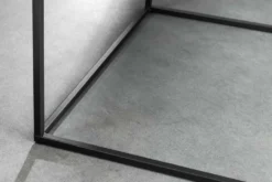 Moderner Couchtisch ARCHITECTURE 60cm weiß Marmor-Design Metallgestell