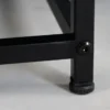Moderner Couchtisch DURA STEEL 100cm schwarz Metall mit Ablagefach