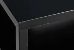 Moderner Couchtisch DURA STEEL 70cm schwarz Metall mit Ablagefach