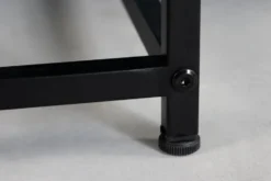 Moderner Couchtisch DURA STEEL 70cm schwarz Metall mit Ablagefach