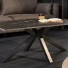 Moderner Couchtisch GALAXIE 100cm Aurora Oro schwarz gold sand Keramik