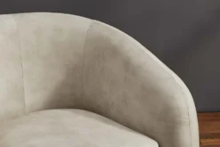 Moderner Design Sessel VOGUE 95cm beige Samt mit Armlehnen und Nosagfederung