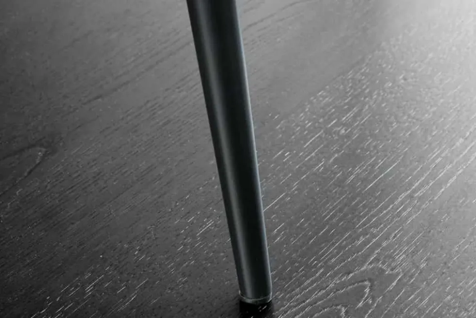 Moderner Design Stuhl TRES CHIC grün Cord schwarze Metallbeine Esszimmer