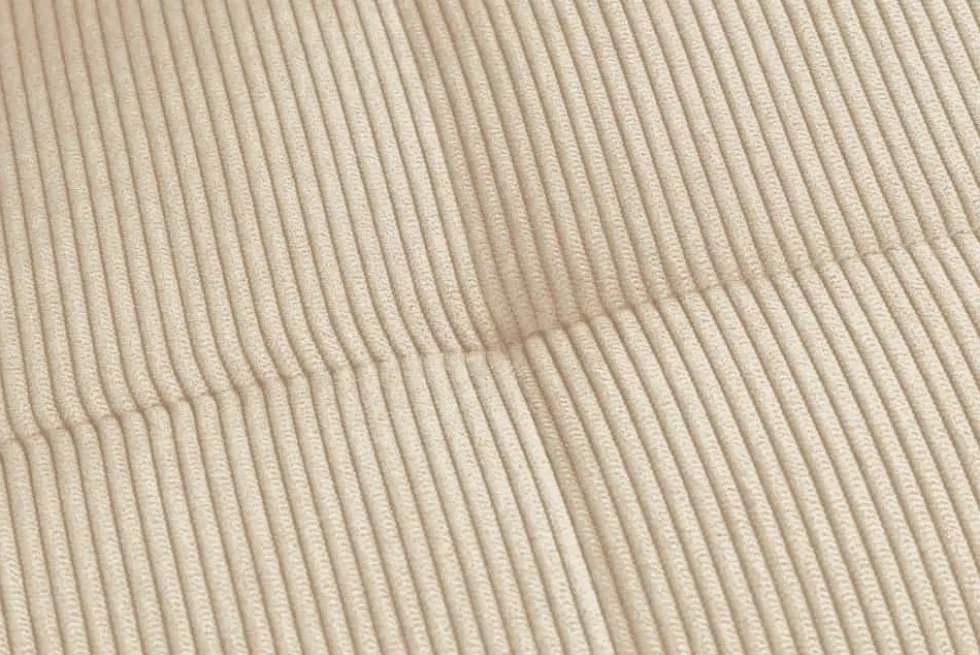 Moderner Design Stuhl TRES CHIC beige Cord schwarze Metallbeine Esszimmer