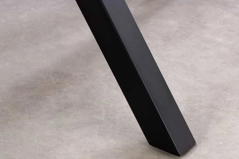 Moderner Esstisch GALAXIE 180cm anthrazit Keramik schwarz Metall Sterngestell