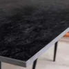Moderner Esstisch GALAXIE 160cm anthrazit Keramik schwarz Metall Sterngestell