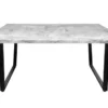 Moderner Esstisch LOFT 160cm grau Beton-Design schwarze Metallbeine Kufengestell Industrial