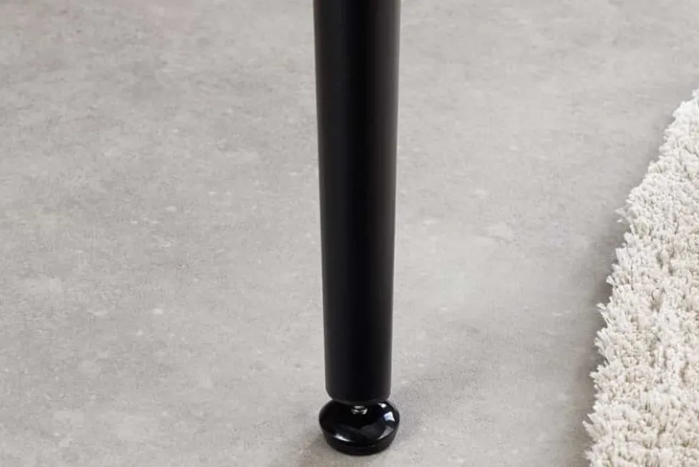 Moderner Esstisch MILANO 120cm anthrazit Keramik schwarze Metallbeine