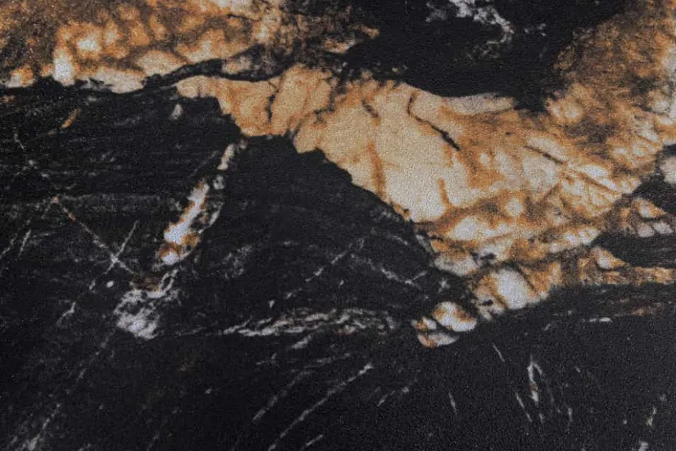 Moderner Esstisch MILANO 120cm schwarz gold sand Aurora Oro Keramik Metallgestell