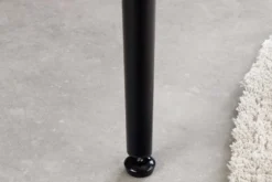 Moderner Esstisch MILANO 140cm weiß Keramik schwarze Metallbeine