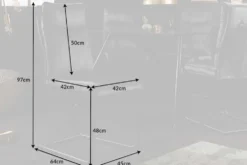 Moderner Freischwinger Stuhl COMFORT grün Samt mit Komfortgriff