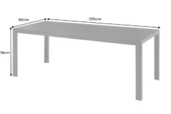Moderner Gartentisch DESIGNO 205cm anthrazit schwarz Aluminium wetterfest