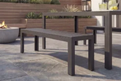 Moderner Gartentisch DESIGNO 205cm anthrazit schwarz Aluminium wetterfest