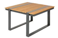 Moderner Gartentisch TAMPA LOUNGE 80cm anthrazit Aluminium wetterfest Outdoor Balkontisch