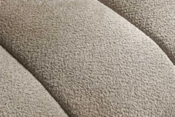 Moderner Hocker ADLON 100cm champagner greige Bouclé Federkern Fußhocker Sitzhocker