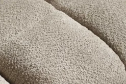 Moderner Hocker CLOUD 100cm champagner greige Bouclé Federkern Fußhocker Sitzhocker