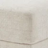 Moderner Hocker LOFT 75cm champagner beige Chenille Nosagfederung Taschenfederkern