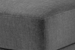 Moderner Hocker LOFT 75cm grau Vogue Velours Samt Nosagfederung Taschenfederkern