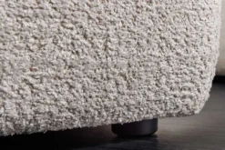 Moderner Hocker ROYAL 120cm champagner beige Bouclé Federkern Sitzhocker