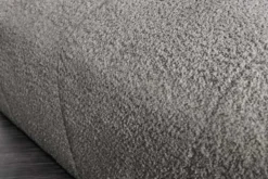 Moderner Hocker ROYAL 120cm grau Bouclé Federkern Sitzhocker Fußhocker