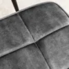 Moderner Hocker SCANDINAVIA grau Samt schwarze Metallbeine Fußhocker