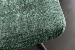 Moderner Hocker SCANDINAVIA grün Chenille Cremona Metallbeine Fußhocker