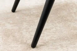 Moderner Hocker SCANDINAVIA blau Strukturstoff Metallbeine Fußhocker