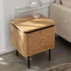 Moderner Nachttisch ATELIER 55cm Eiche Beistelltisch mit Schubladen