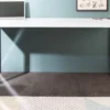 Moderner Schreibtisch WHITE DESK 160cm weiß Hochglanz Bürotisch
