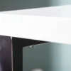 Moderner Schreibtisch WHITE DESK 120cm weiß Hochglanz Bürotisch