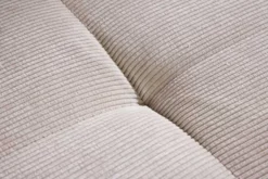 Moderner Sitzhocker DESIGNO 110cm beige Cord Metallfüße