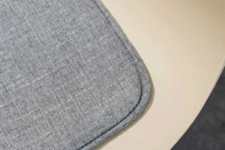 Moderner Stuhl DESIGNO greige schwarz Kunststoff Gartenstuhl mit Armlehnen Indoor Outdoor
