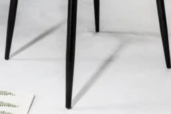 Moderner Stuhl DESIGNO schwarz Kunststoff Gartenstuhl mit Armlehnen Indoor Outdoor