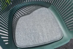Moderner Stuhl SIGNUM salbei schwarz Kunststoff Gartenstuhl Indoor Outdoor mit Armlehnen