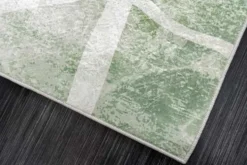 Moderner Teppich JUNGLE 230x160cm grün beige Flachgewebe Indoor-Teppich