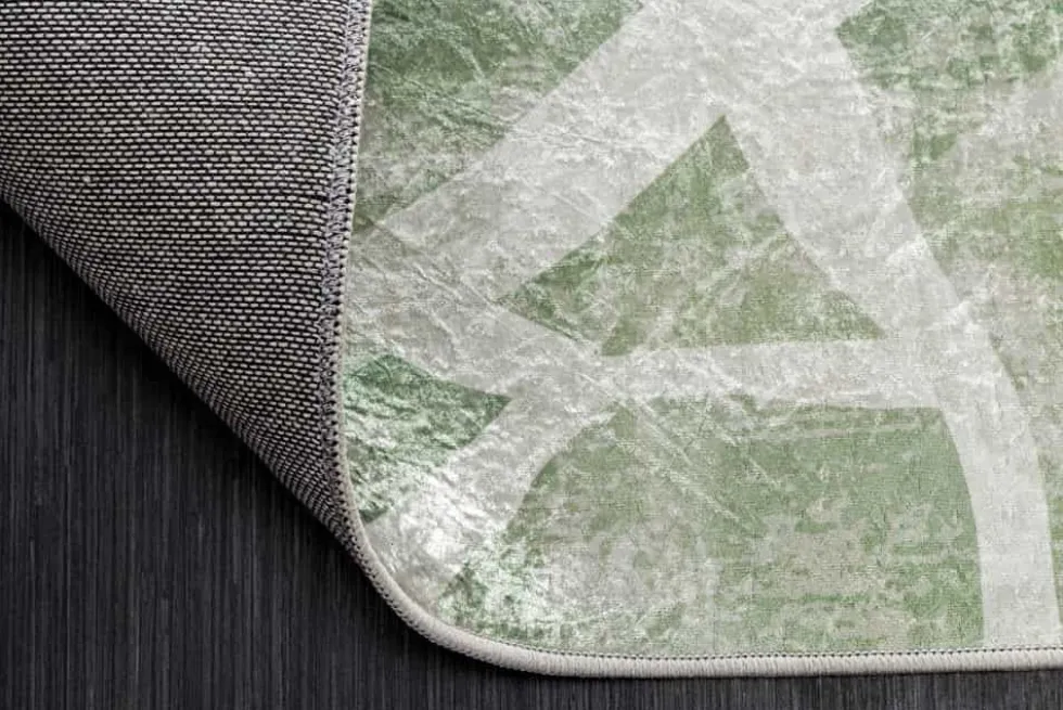 Moderner Teppich JUNGLE 230x160cm grün beige Flachgewebe Indoor-Teppich