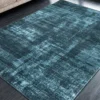 Moderner Teppich SOFT TOUCH 230x160cm blau Kurzflor Indoor-Teppich