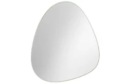 Moderner Wandspiegel NOEMI 70cm natur Eiche Massivholz handmade asymmetrisches Design