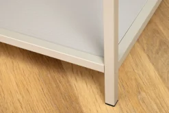 Modernes Bücherregal SLIM LINE 185cm champagner beige Metall mit Schubladen